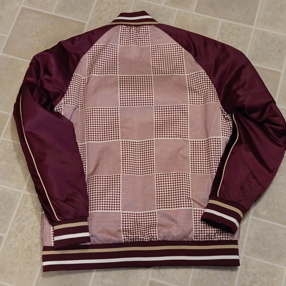 Blac Leaf Brand Mens Jacket. Size Large Mens.. Burgandy/gold/tan/white Colors - Picture 7 of 8